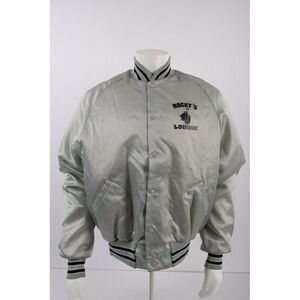 Vintage Mens Rocky's Lounge Scranton Nylon Bomber